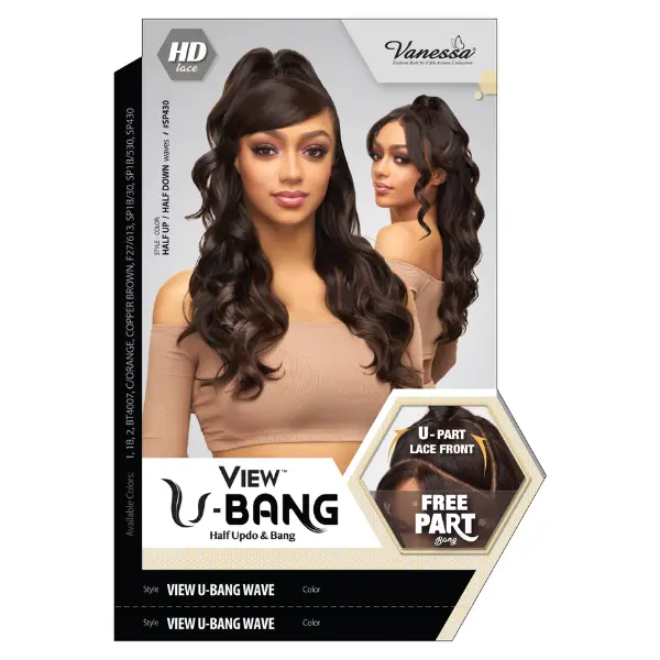 Perruque HD Lace Ondulée Bang Wave - Vanessa