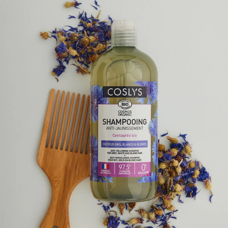 Shampooing Bio Anti-Jaunissement - Cheveux Gris Blancs & Blonds