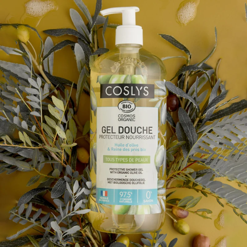 Gel Douche Protecteur Huile d'Olive et Reine des prés bio