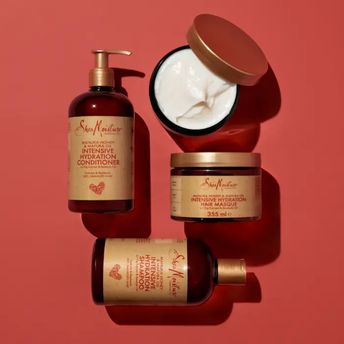Gamme Shea Moisture Manuka Honey and Mafura Oil
