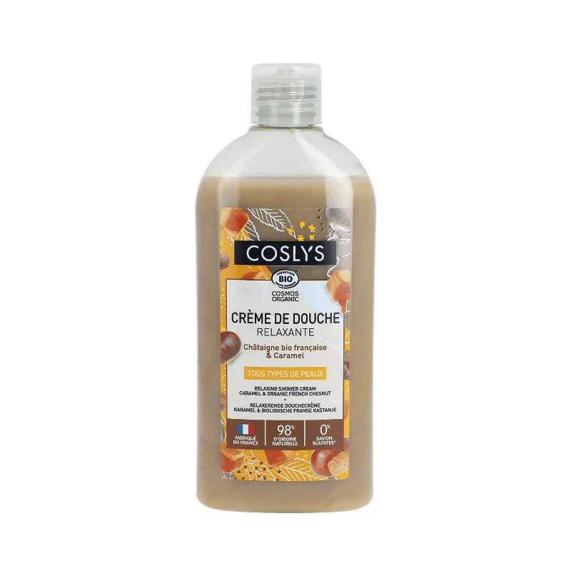 Crème de Douche Relaxante Bio Châtaigne & Caramel - Tous types de peaux