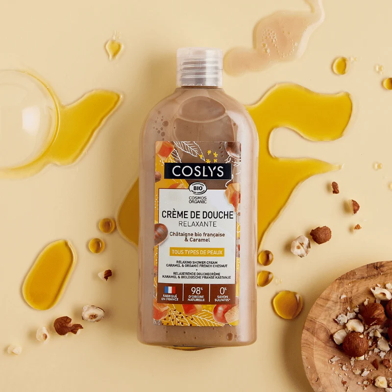 Crème de Douche Relaxante Bio Châtaigne & Caramel - Tous types de peaux