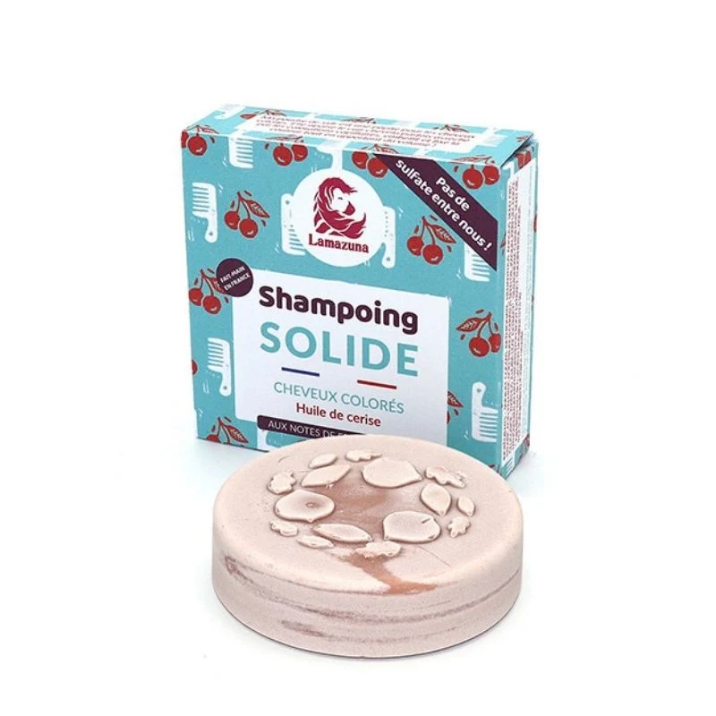 Shampoing Solide pour Cheveux Colorés à l'Huile de Cerise