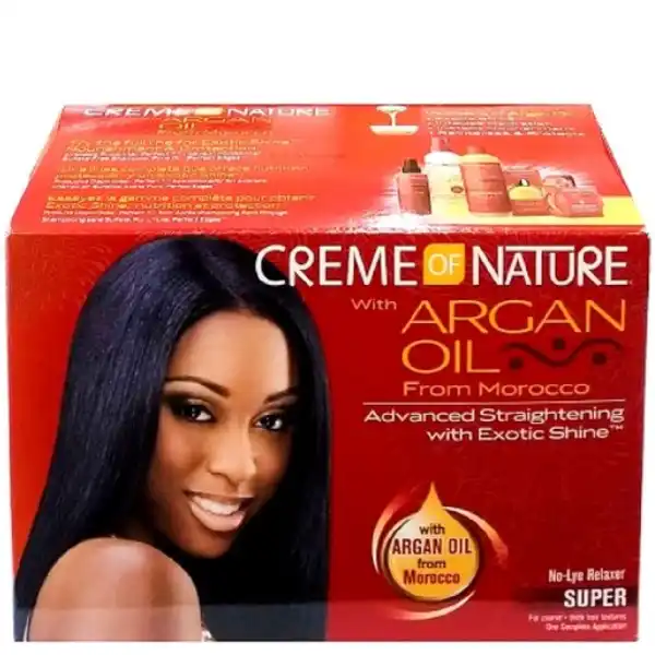 Défrisant Sans soude Kit SUPER à l'huile d'Argan - Creme Of Nature