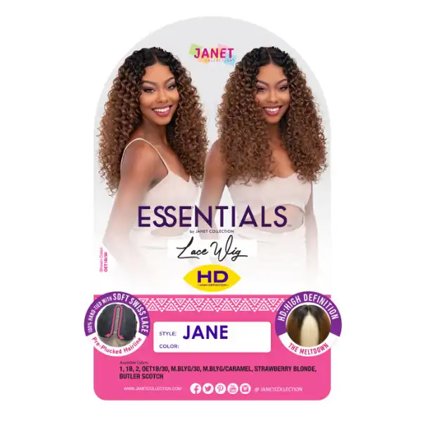 Perruque Lace Front Curly Jane - Janet Collection
