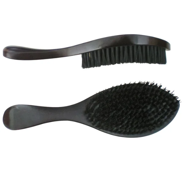 Brosse incurvée pour Waves 360 à poils DURS de sanglier avec manche - Dreamfix