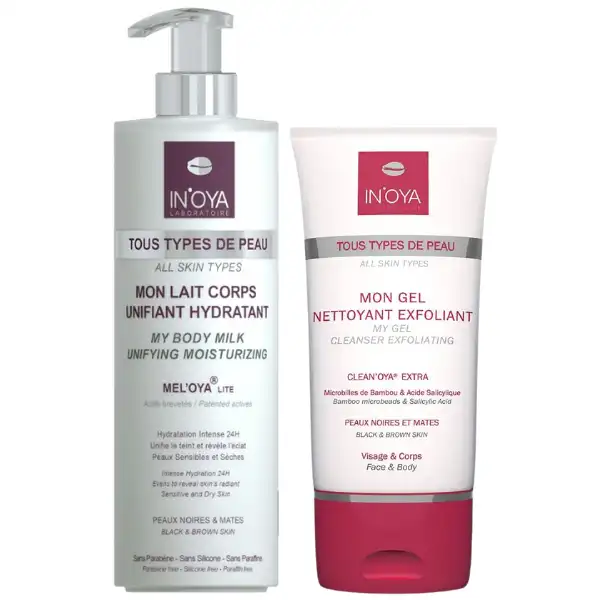 DUO Soins Corps Hydratants et Unifiants - IN'OYA