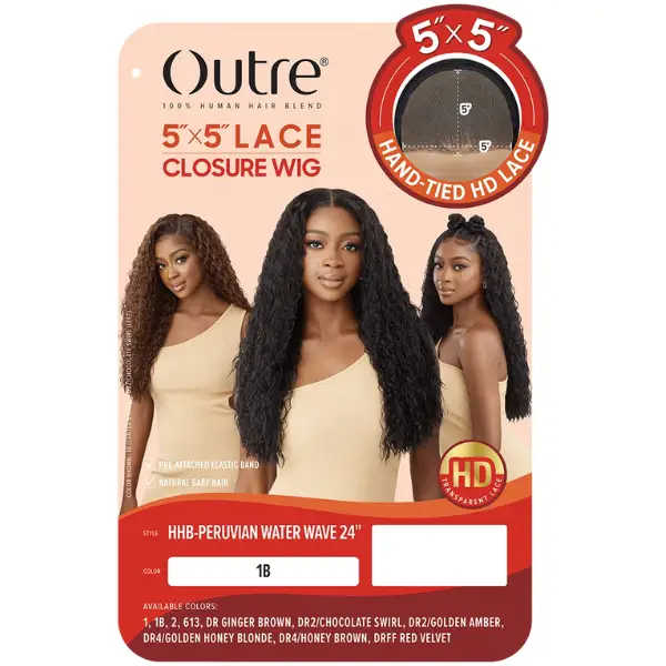 Perruque Closure HD 5X5 Peruvian Water Wave - Outré