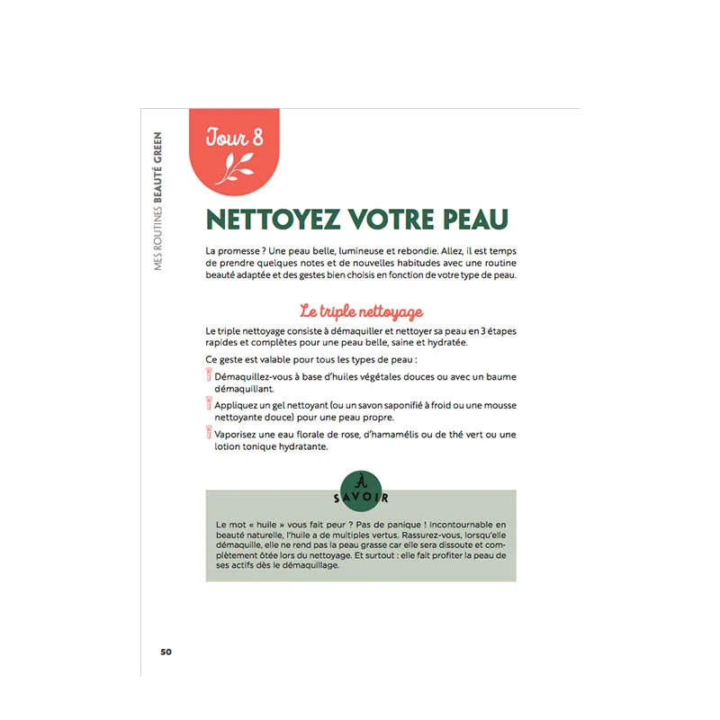 Livre NUOO Beauté Green, pour prendre soin de soi collection MARABOUT