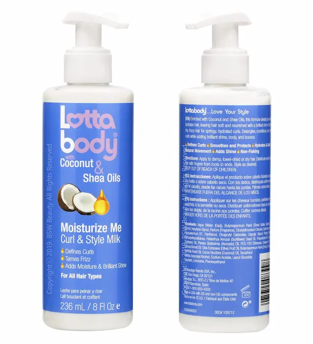 Lait capillaire "Moisturize Me" Coconut & Shea Oils LottaBody