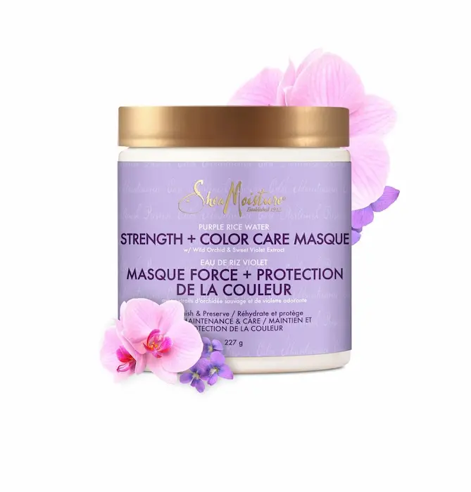 Masque Cheveux Colorés Strength Color Care - Shea Moisture Purple Rice Water