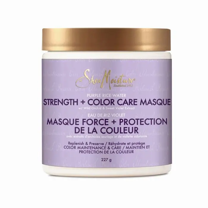 Masque Cheveux Colorés Strength Color Care - Shea Moisture Purple Rice Water