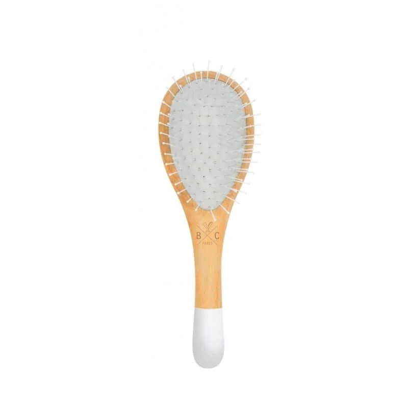 Brosse en bois démêlante petit modèle - Picots souples