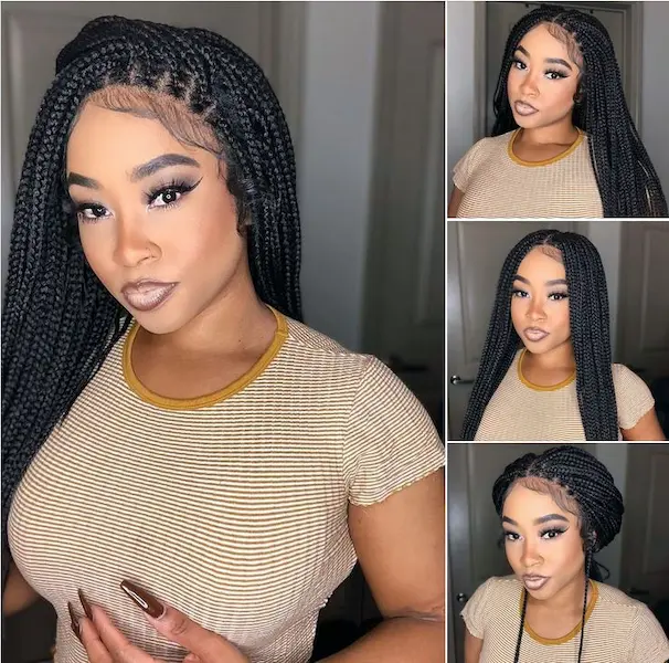 Perruque Lace Wig Tressée 13X4 Knotless Square Part Braids - Outré