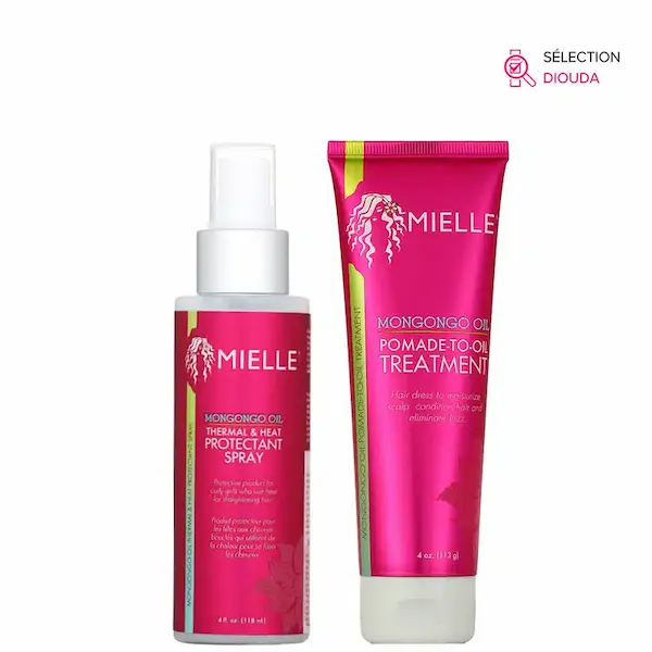 Duo Protecteur de Chaleur Cheveux Lissés - Mielle Mongongo Oil