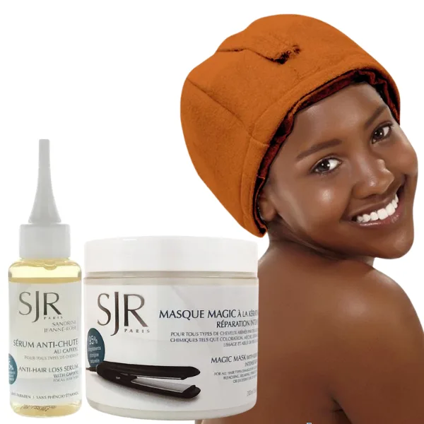 Routine Soins réparateurs pour Cheveux défrisés - SJR Paris