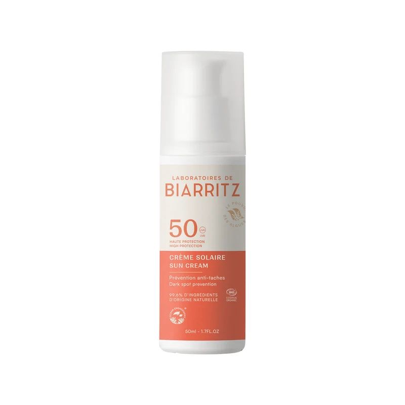Crème Solaire Visage Bio SPF 50