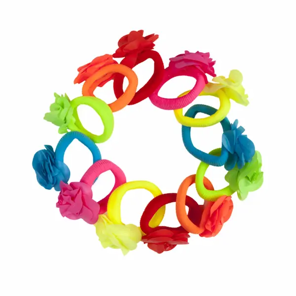 12 petits élastiques fluorescents Enfants