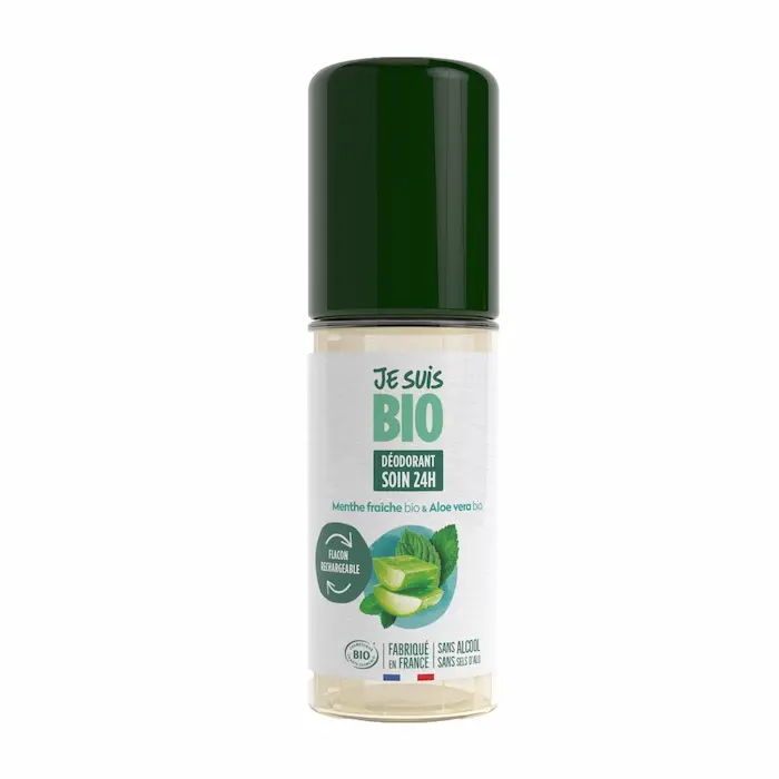 Déodorant Roll-on Soin 24h Menthe fraîche et Aloe vera - Je suis Bio