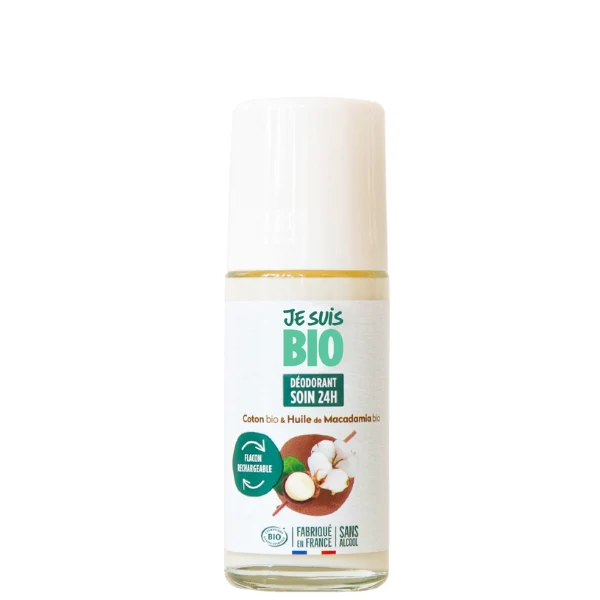 Déodorant Roll-on Soin 24h Coton et Huile de Macadamia - Je suis Bio