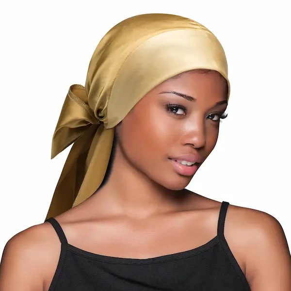 Foulard Cheveux en Satin Champagne - Evolve