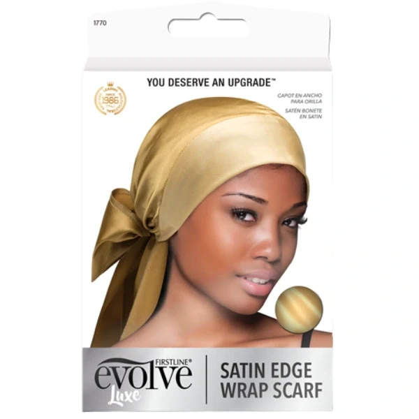 Foulard Cheveux en Satin Champagne - Evolve