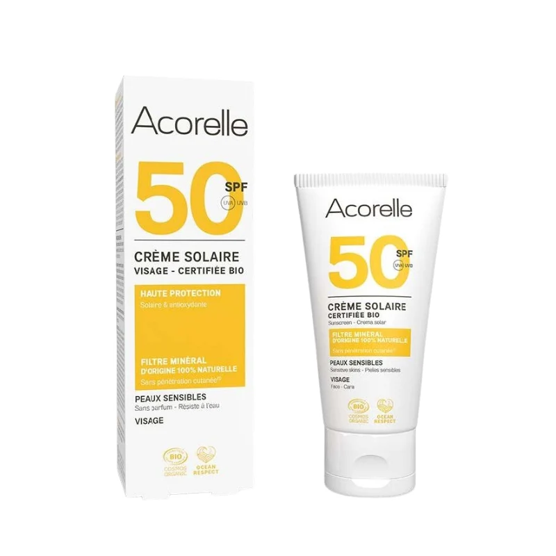 Crème Solaire Bio Visage SPF 50