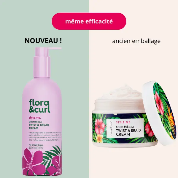 Crème coiffante Twist & Braid Cream Sweet Hibiscus - Flora & Curl
