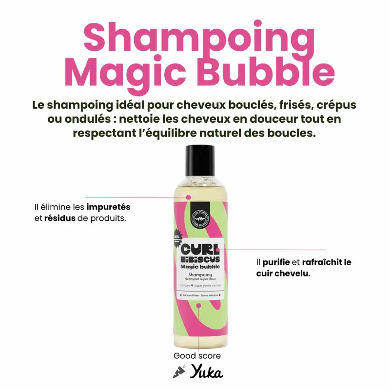 Shampoing Sans Sulfate Magic Bubble - Curl Hibiscus