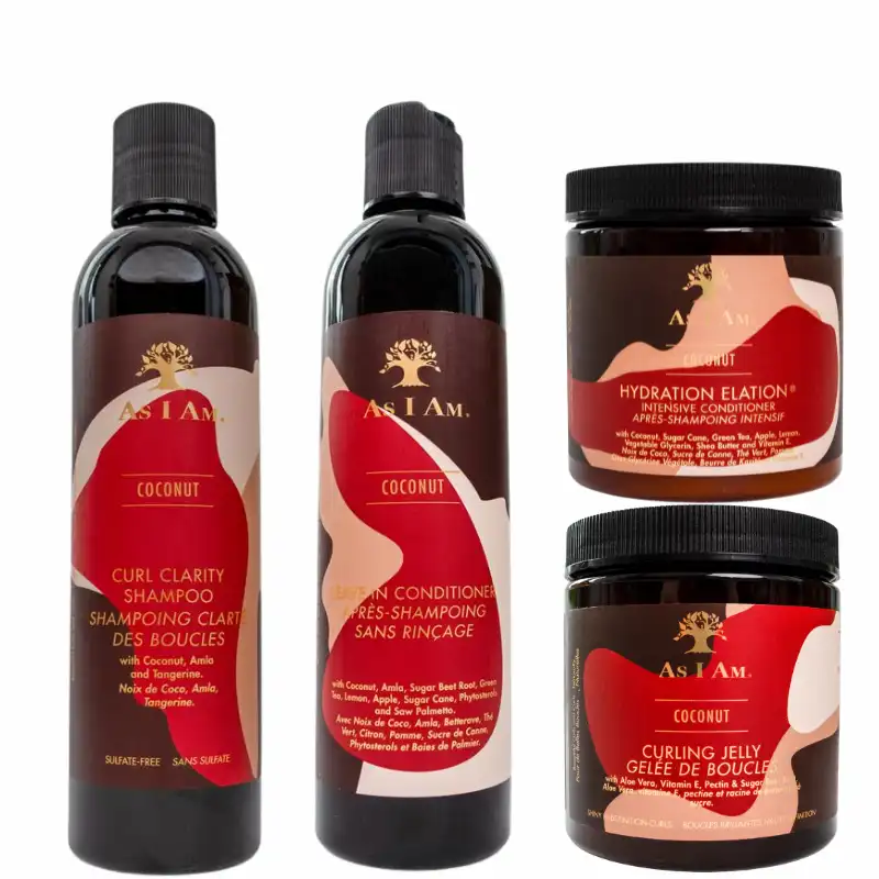 Routine Wash And Go Cheveux Frisés - As I Am Coconut