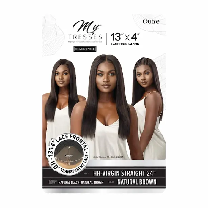 Lace Front Naturelle Ultra HD 13X4 VIRGIN STRAIGHT 24 pouces - Outré