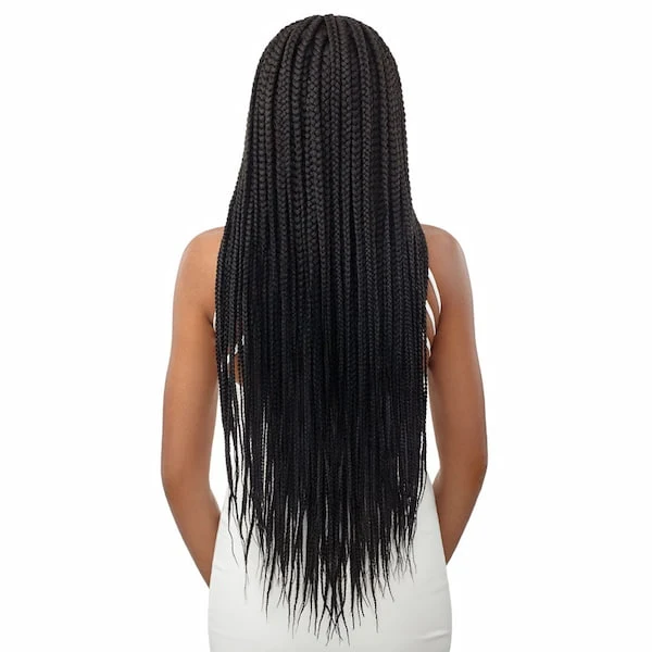 Perruque Tressée FEED-IN BOX BRAIDS 36" - Lace HD 4X4 Outré