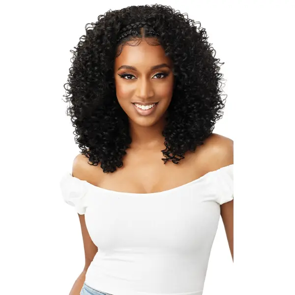 Perruque Lace Front 13X2 Noire Halo Stitch Braid 18 - Outre