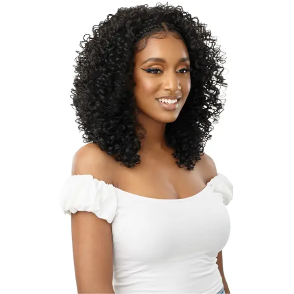 Perruque Lace Front 13X2 Noire Halo Stitch Braid 18 - Outre