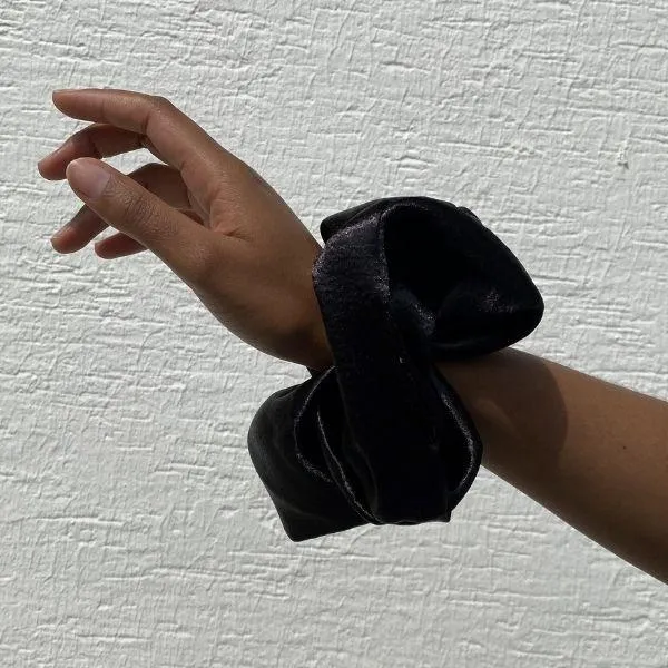 Chouchou scrunchie satin noir
