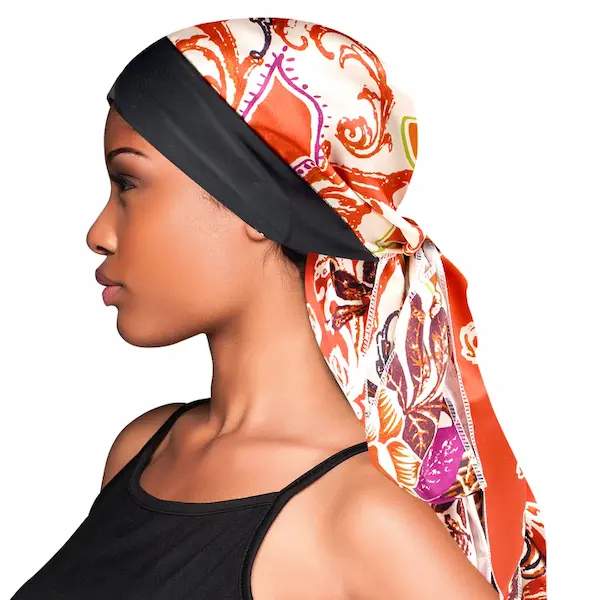 Foulard Satin Cheveux Edge Wrap Scarf Moroccan - Evolve