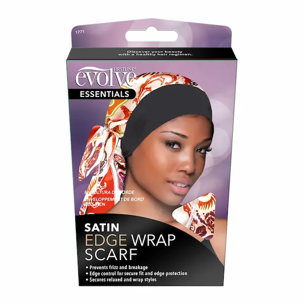 Foulard Satin Cheveux Edge Wrap Scarf Moroccan - Evolve