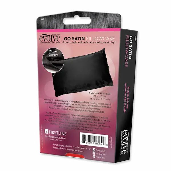 Taie d'oreiller en Satin Noir - Evolve