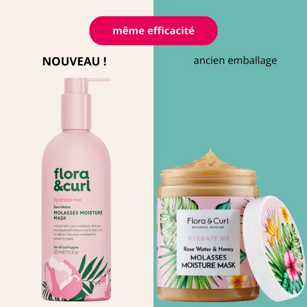Masque hydratant Molasses Moisture Mask Rose & Honey - Flora & Curl