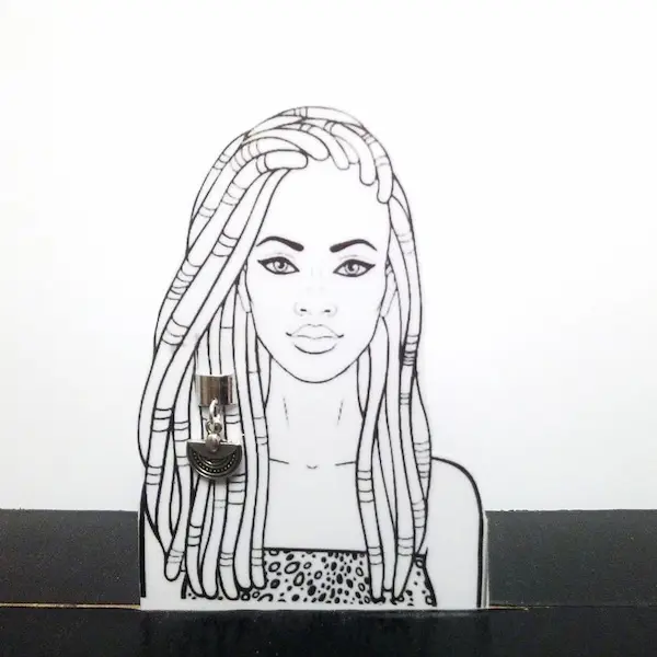 Bijou Tresse Demi lune argenté - My Afro Touch