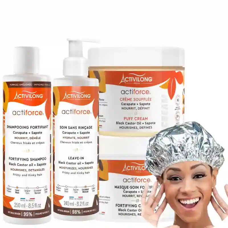 Routine Fortifiante 4 Soins Lavage et Coiffage - Actiforce