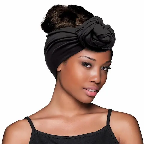 Foulard de tête Wrap Cheveux Noir - Evolve