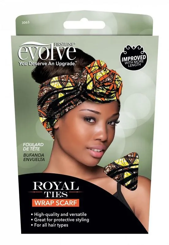 Foulard de tête Wrap Cheveux Imprimé Jaune - Evolve