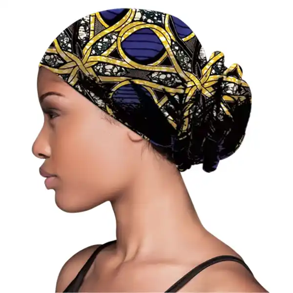 Foulard de tête Wrap Cheveux Imprimé Bleu - Evolve