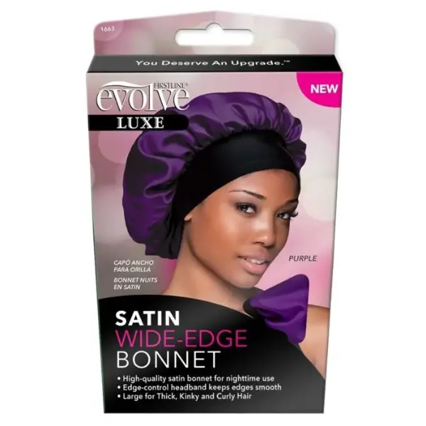 Bonnet Satin à Bord Large pour Cheveux - Evolve