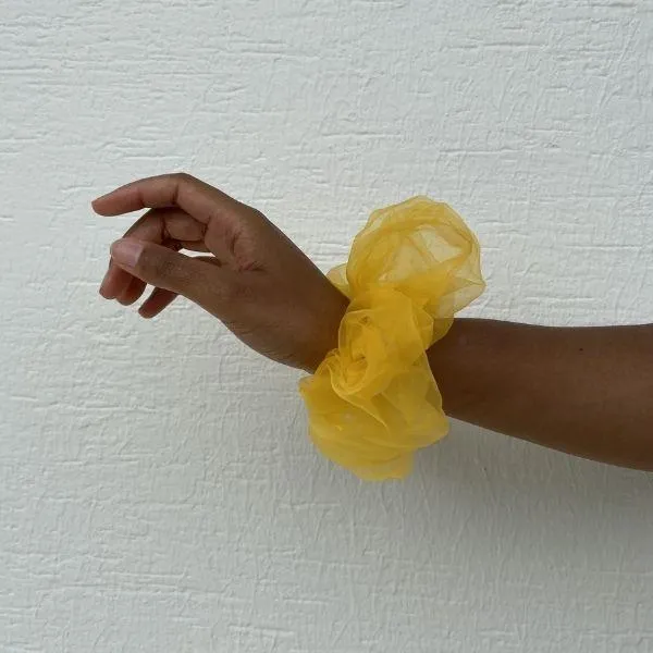 Chouchou en Organza Jaune