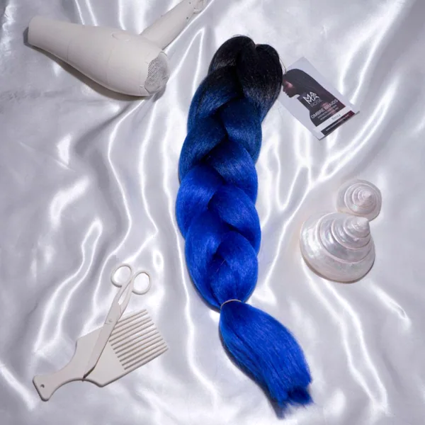 Mèches à tresser Bleu Tie and Dye Ombré BECCA - Mama Rose