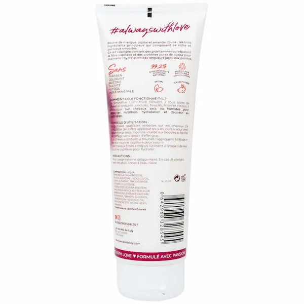 Smoothie Litchi Mûre Lait Capillaire - Les Secrets de Loly