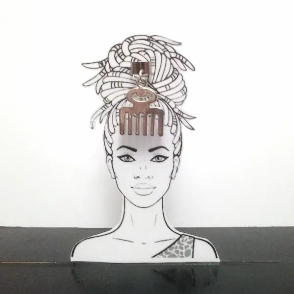 Bague pour tresse Adinkra Duafe - My Afro Touch