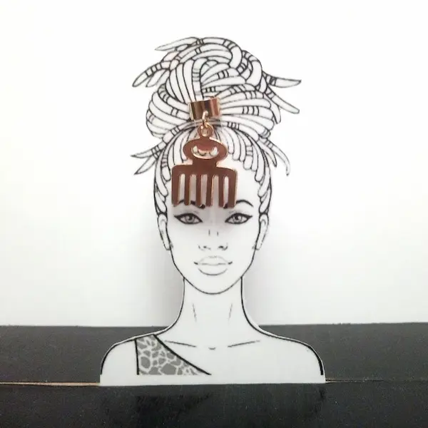 Bague pour tresse Adinkra Duafe - My Afro Touch